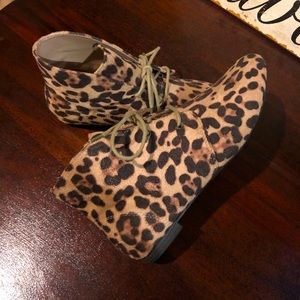 Women’s leopard ankle boots